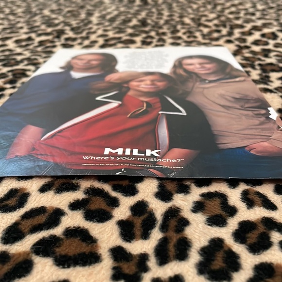 1997 HANSON Vintage Milk Mustache Print Ad Magazine Frame 90s Y2K Pop Music - Picture 9 of 12
